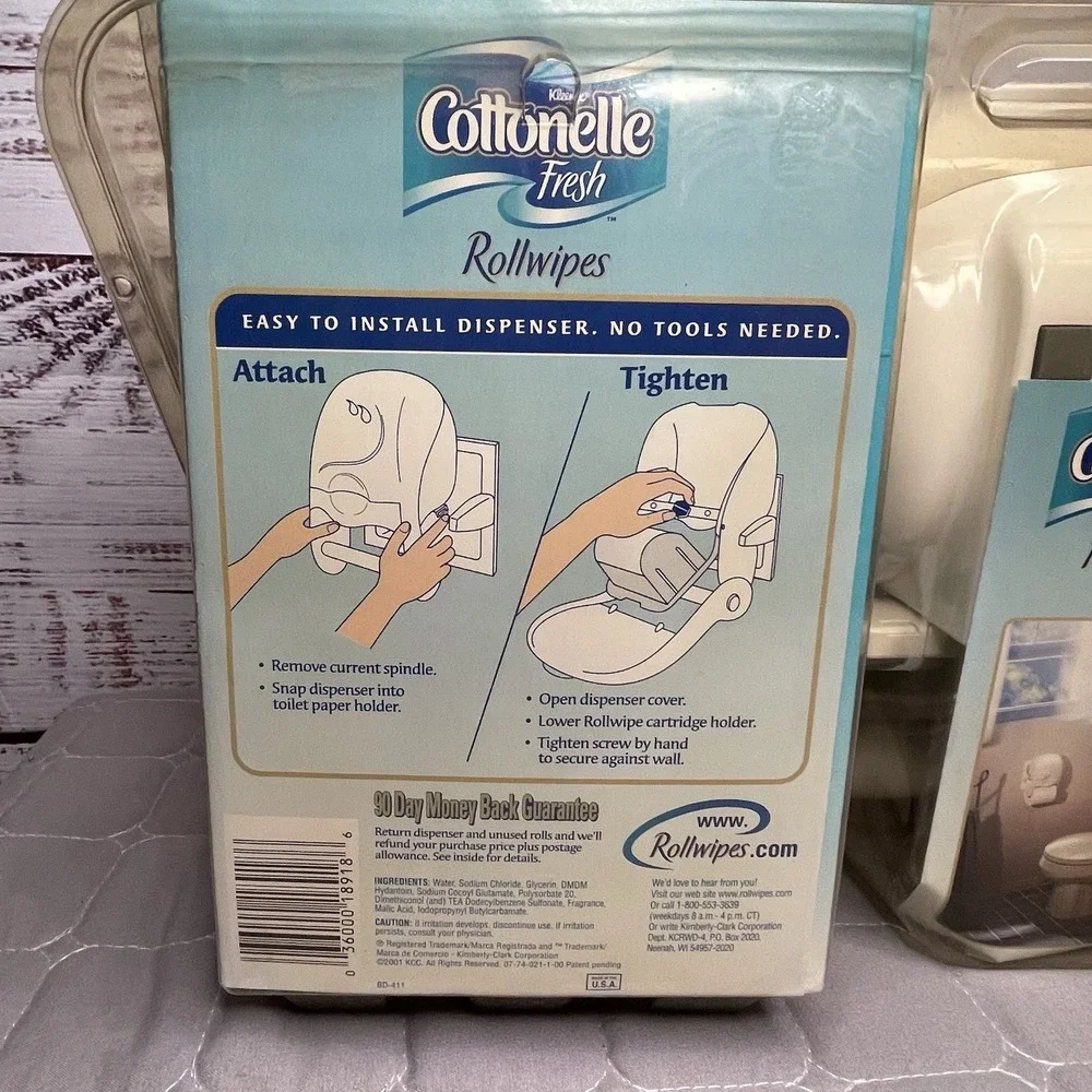 Kleenex Cottonelle Starter Fresh Rollwipes Dispenser VTG 2001 Prop‎ Nostalgia